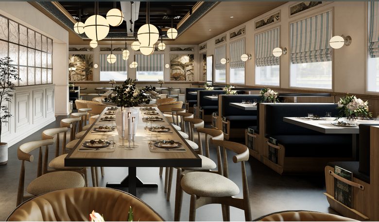 Grey Orchard dining room
