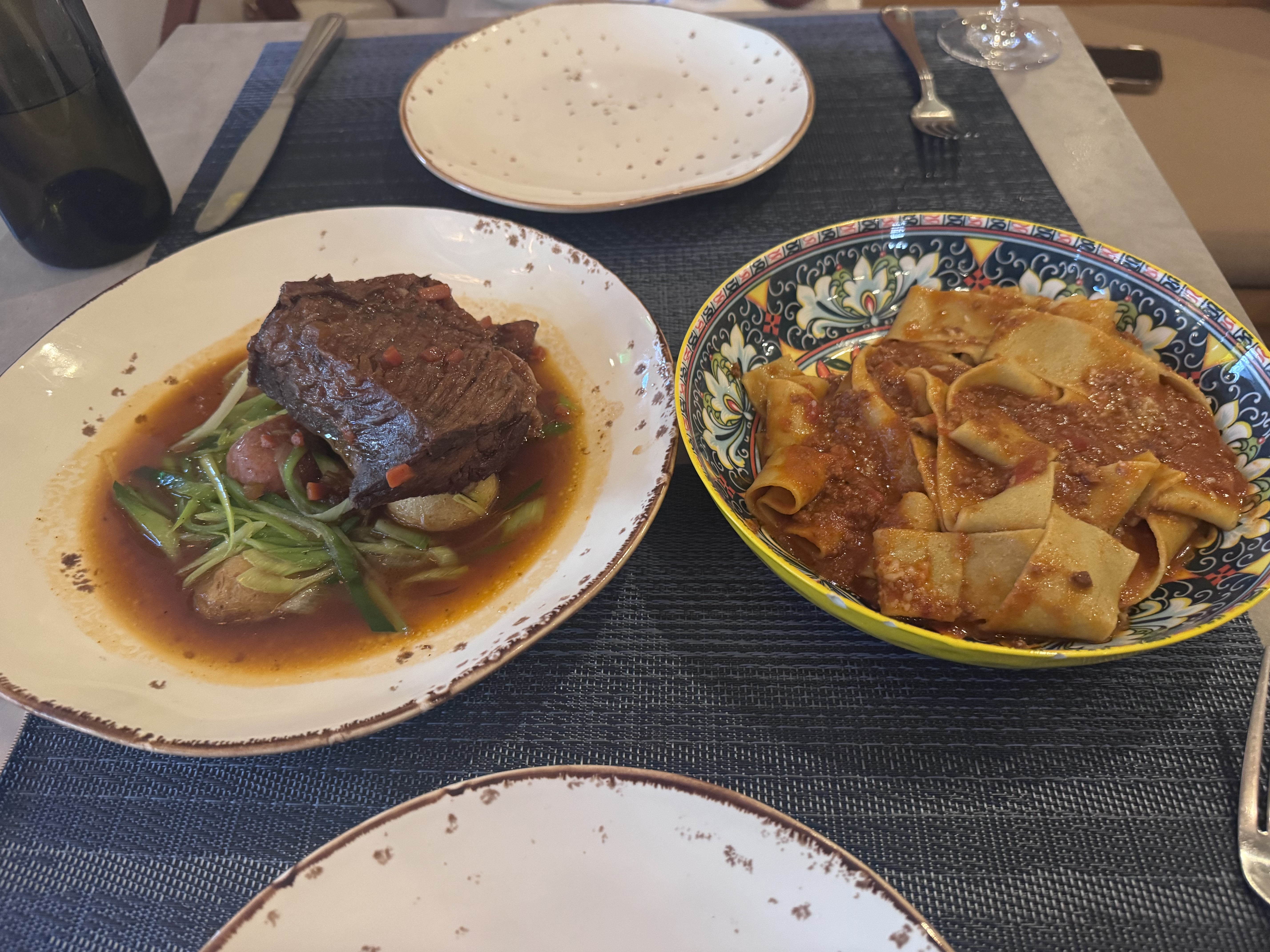 Short rib and bolognese