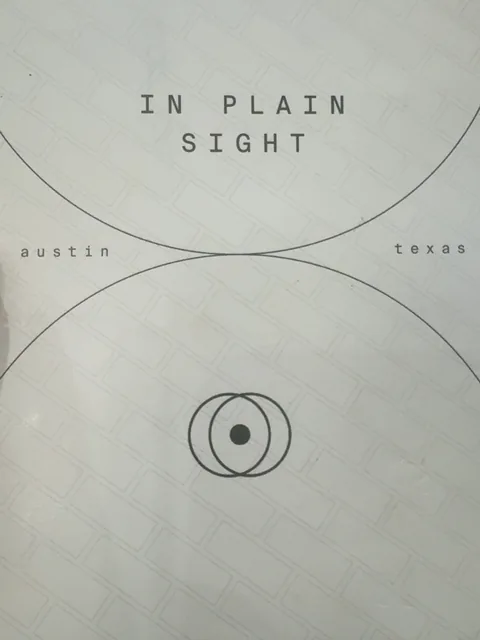 In Plain Sight cocktail menu cover
