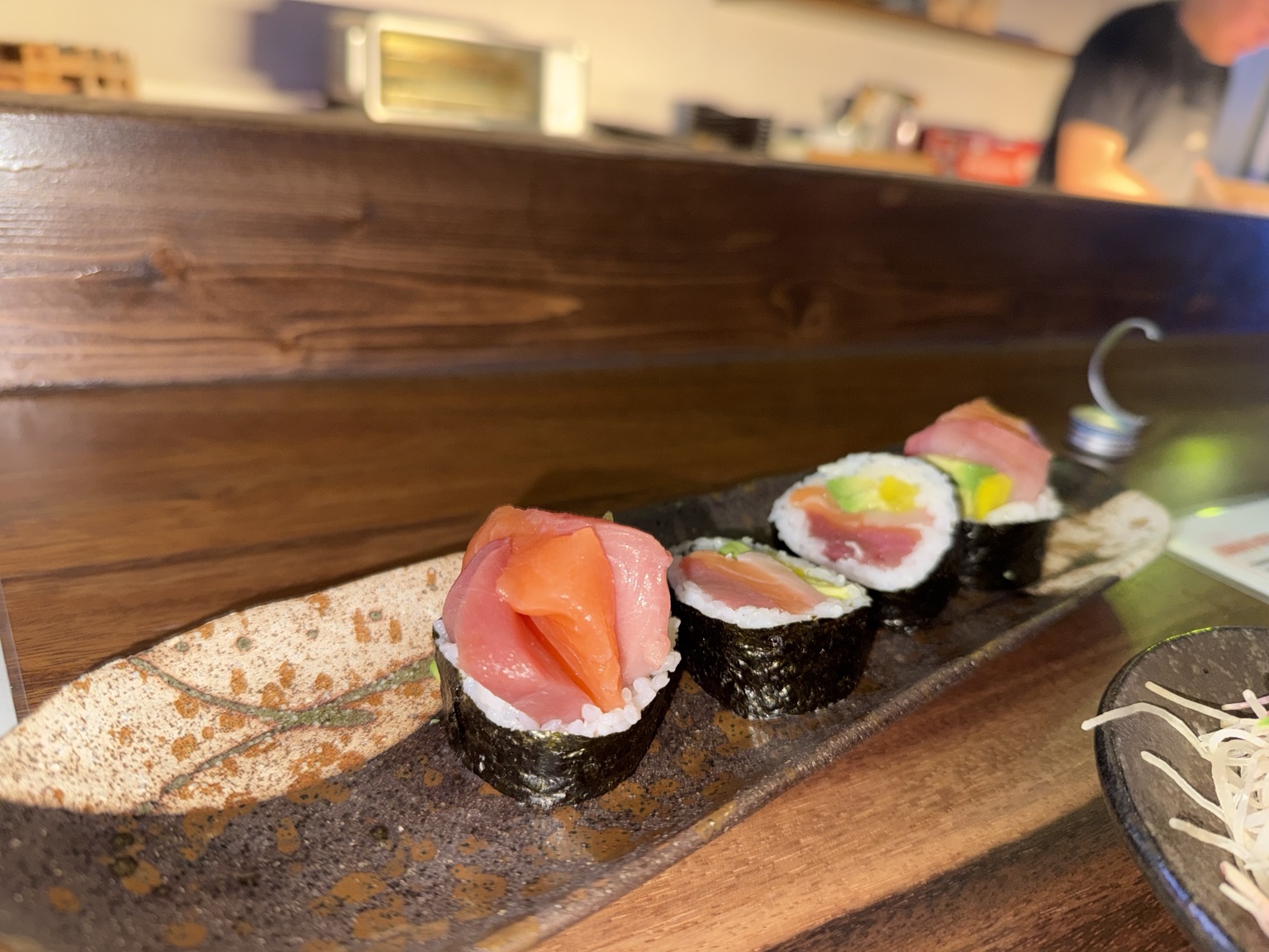 Hand roll and sushi at SOSU Izakaya and Sushi Bar